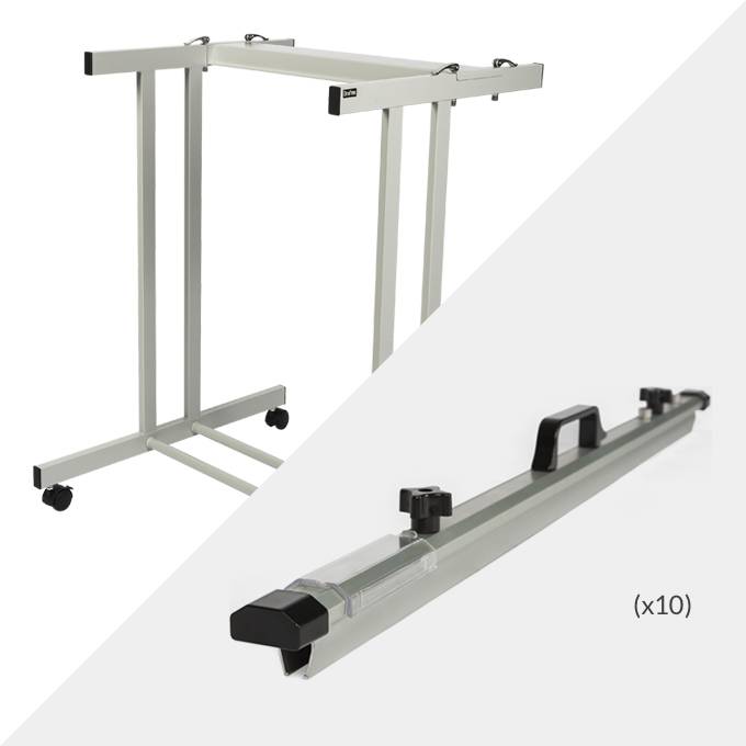 Draftex A1 Plan Trolley (20 Clamp Capacity) and 10x Draftex A1 Plan Clamps ( PFP3 )