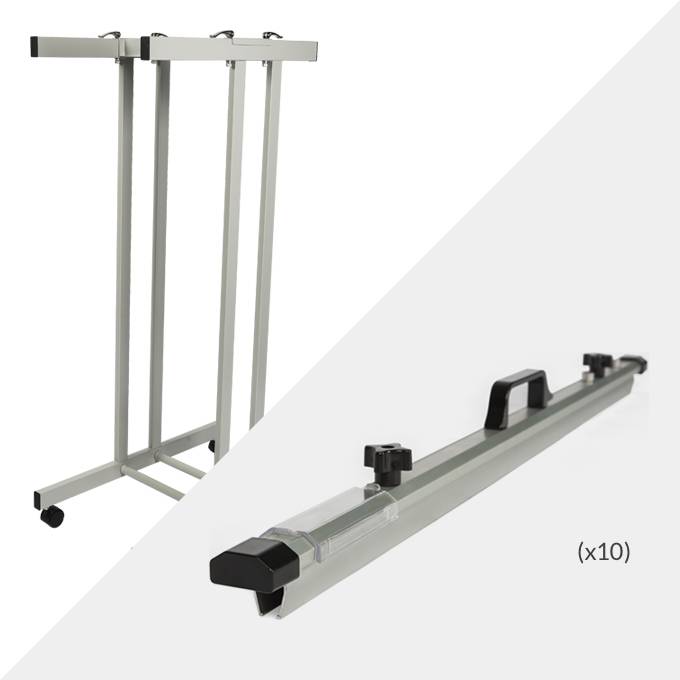 Draftex A0 Plan Trolley (10 Clamp Capacity) and 10x Draftex B1 Plan Clamps ( PFP5 )